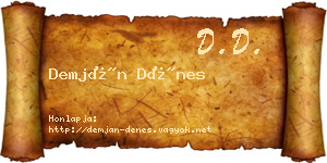 Demján Dénes névjegykártya